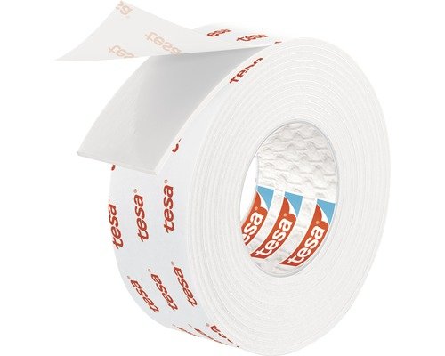 tesa® Montageband weiss für Tapete & Putz 1.5 m x 19 mm