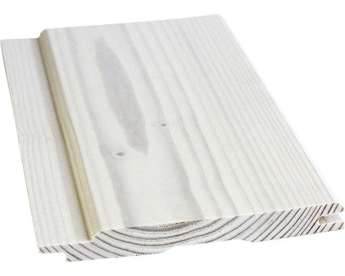 Täfer Rundprofil Fichte A, weiss 14x121x2400 mm