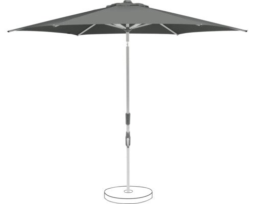 Suncomfort by Glatz Sonnenschirm Slide Ø 300 cm stone grey