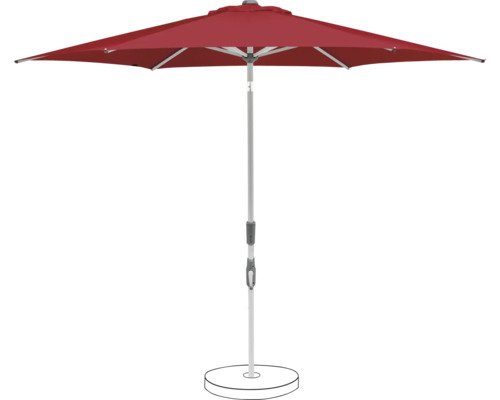 Suncomfort by Glatz Sonnenschirm Slide Ø 300 cm aurora red