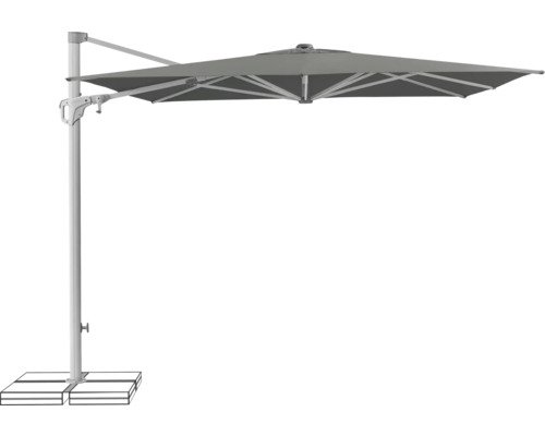 Suncomfort by Glatz Ampelschirm Familyflex 250 cm x 250 cm stone grey