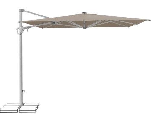 Suncomfort by Glatz Ampelschirm Familyflex 250 cm x 250 cm light taupe