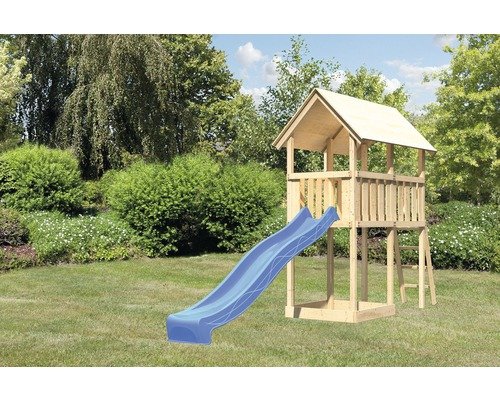Spielturm AKUBI Danny + Rutsche blau