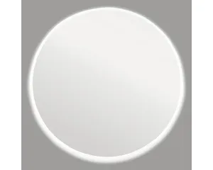 Spiegel mit Rahmen Ø 60 cm weiss