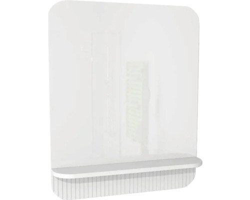 Spiegel mit Ablage Devo Gloria 2.0 BxHxS 70x86x14 cm premium white supermatt geriffelt