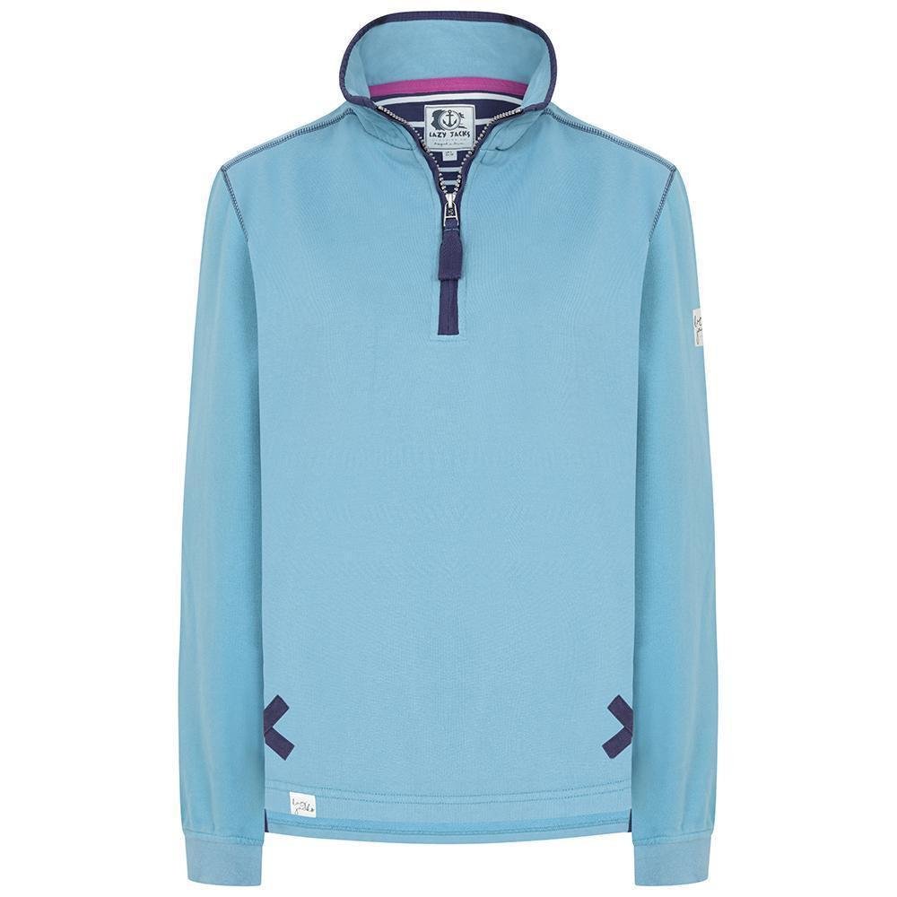 Sweatshirt , mit kurzem Reißverschluss