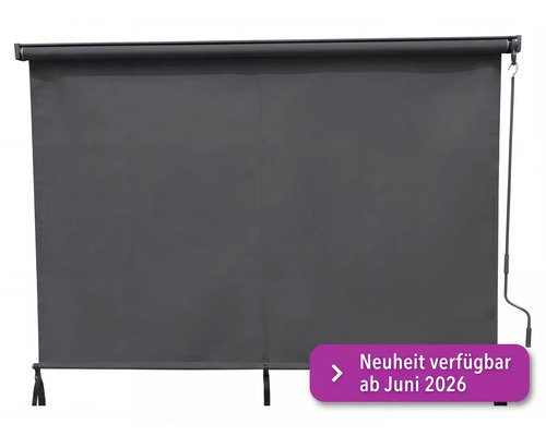 Senkrechtmarkise Garda 3x1,7 Stoff anthrazit Gestell RAL 7022 umbragrau