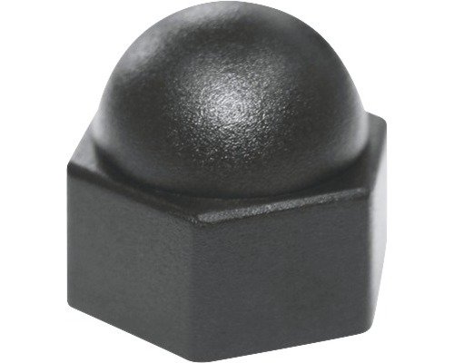 Sechskantschutzkappe eckig 12 mm schwarz, 50 Stück
