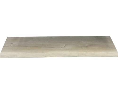 sanox Waschtischplatte Baumstamm Seite 100 cm x 46 cm x 4 cm Eiche massiv