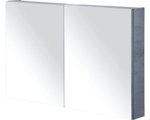 Sanox Spiegelschrank BxHxT 100 x 65 x 13 cm beton anthrazit