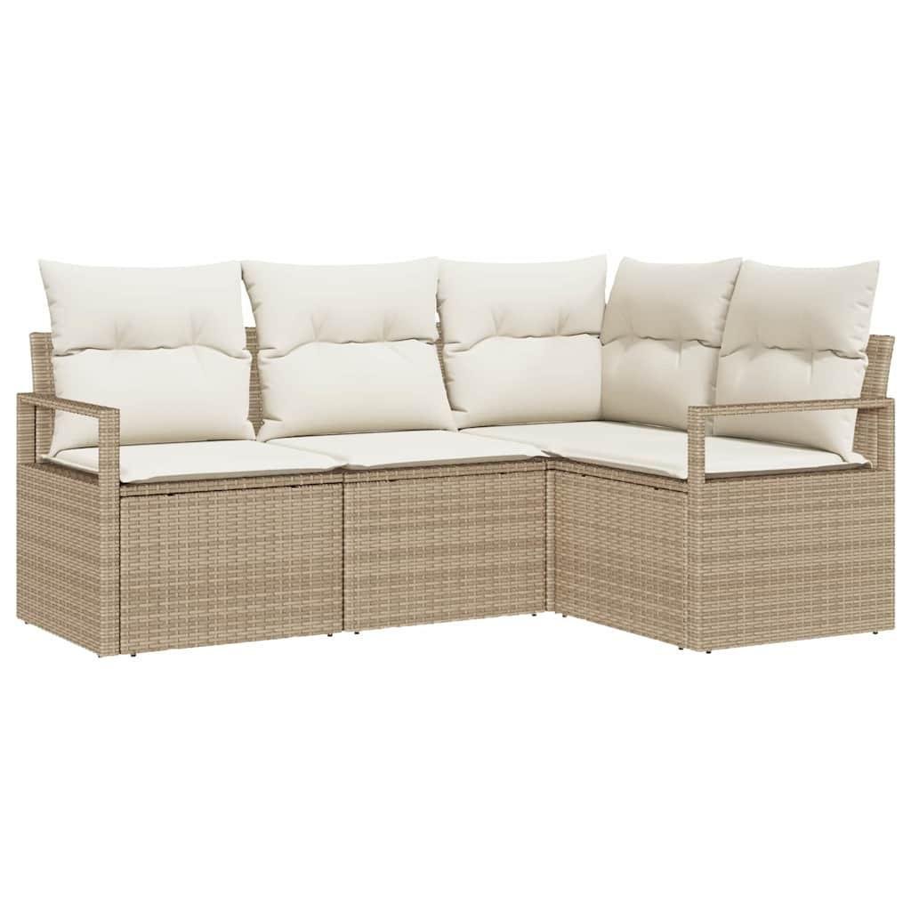 Gartensofa-set poly-rattan