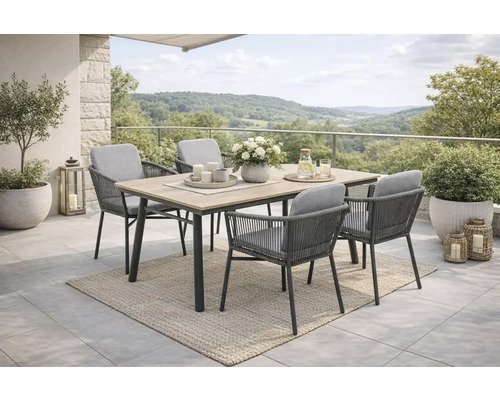Destiny Gartenmöbelset Limone San Marino anthrazit, stapelbar