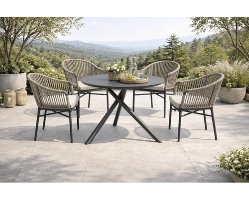 Destiny Gartenmöbelset Torno Barletta taupe-anthrazit, stapelbar