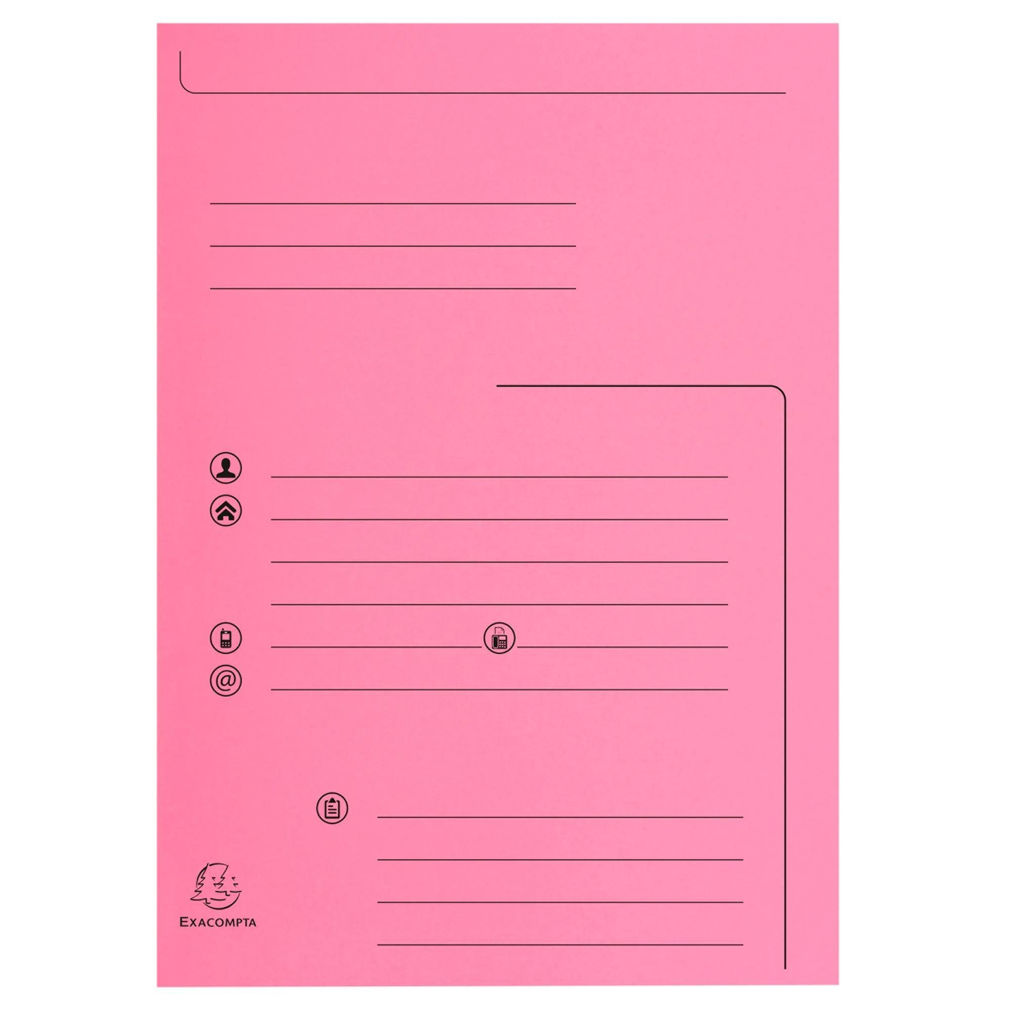 25er Packung Aktenmappen mit 2 Klappen SUPER 210 Contact - 24x32cm - x 5