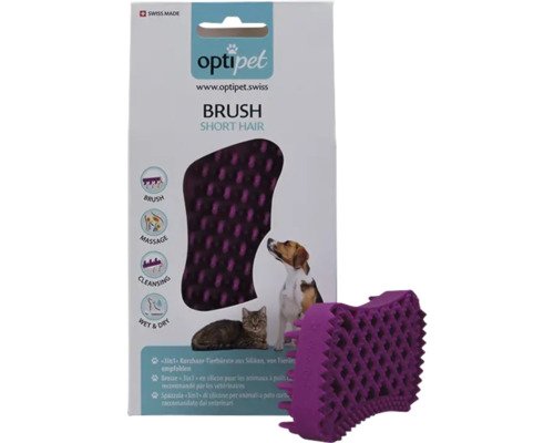 OptiPet Kurzhaar Tierbürste aus Silikon