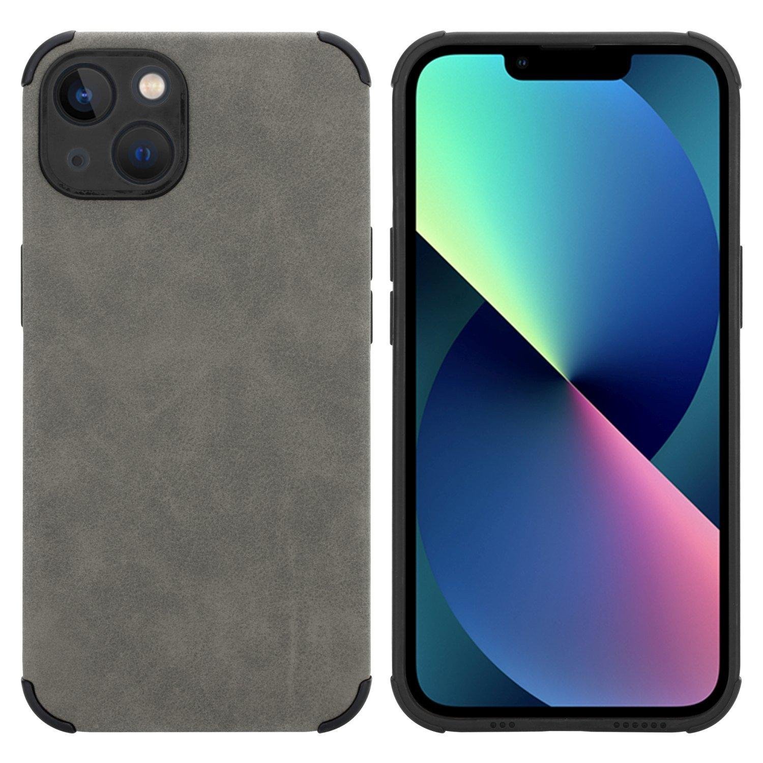 Hülle für Apple iPhone 13 mit Kunst-Wildleder Rückseite