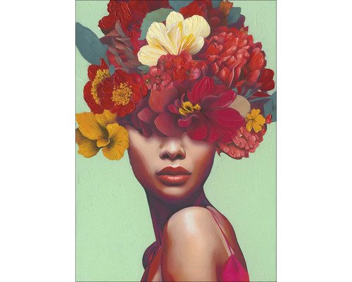 Leinwandbild Original Flowers On Her Face VIII 50x70 cm