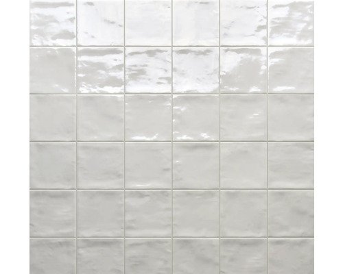 Feinsteinzeug Wand- und Bodenfliese Marrakech total white 10 cm x 10 cm x 0,85 cm