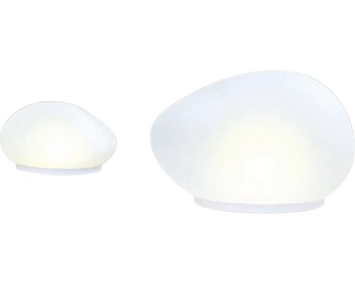 LED Solar Outdoor Stein 17 cm x 14 cm x 12 cm weiss
