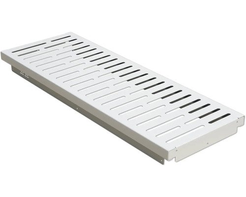 Bankauflage Palatino Palatino Stahl 109 x 40 RAL 9006 weiss aluminium