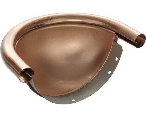 Rinnenkugel-Endstück Kupfer für NW 250 mm