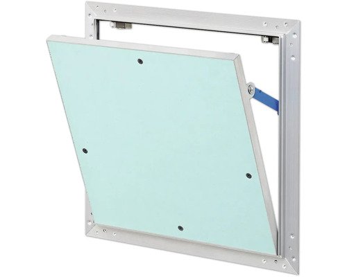 Revisionsklappe AluNova mit Gipskartoneinlage GKBI 12,5 mm und Fangsicherung 200 mm x 200 mm