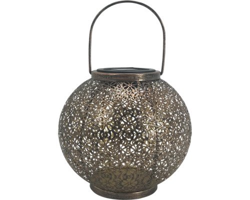 LED Solar Laterne LED Bronze Höhe 19 cm