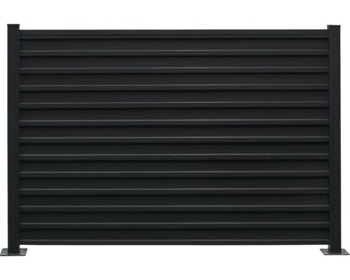 Zaun Steckzaun-Set floraworld Stahlblech-Elemente zum Aufschrauben 180 x 120 cm anthrazit