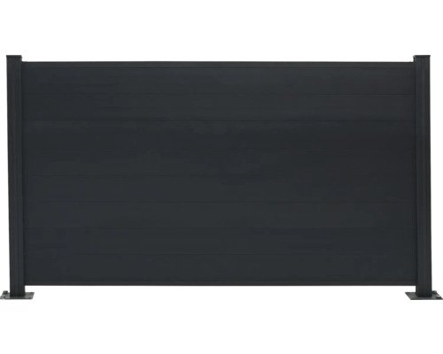 Steckzaun-Set floraworld Aluminium-Lamellen 180 x 120 cm anthrazit