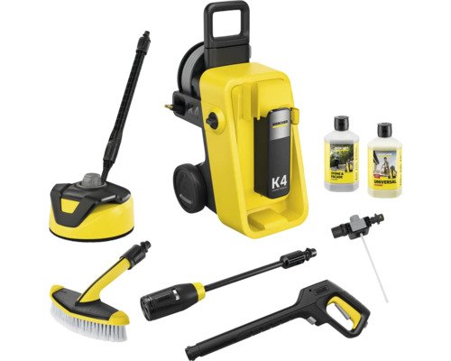 Kärcher Hochdruckreiniger K4 Comfort Premium (130 bar, 420 l/h) inklusive Vario Power Jet-Strahlrohr, Dreckfräse, Hochdruckpistole G180Q