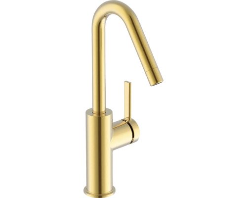 AVITAL Waschtischarmatur ALAMANA CoolStart Schnellmontage von Unten "Quickfix" inkl. Push-Open Ablaufventil gold matt
