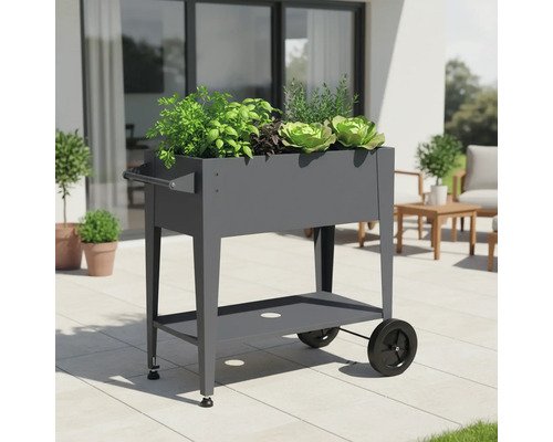 Hochbeet auf Stelzen WESTMANN Mobilia 93 x 50 x 80 cm anthrazit