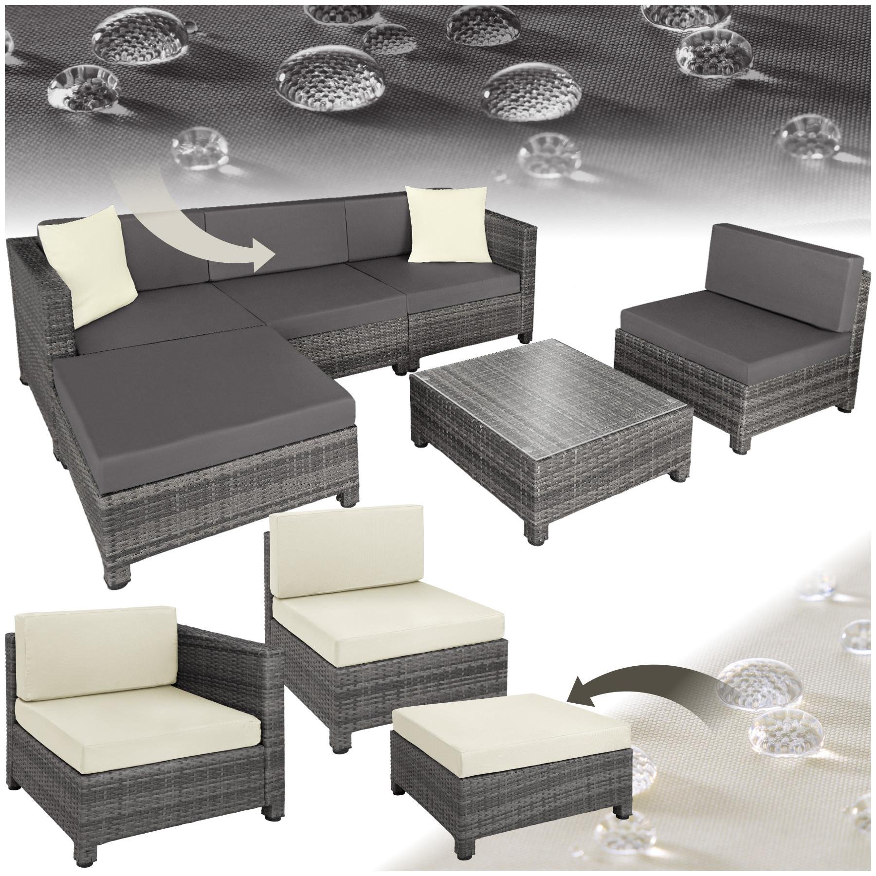 Aluminium Rattan Lounge wetterfest und UV-beständig Dicke der Polster 10 cm