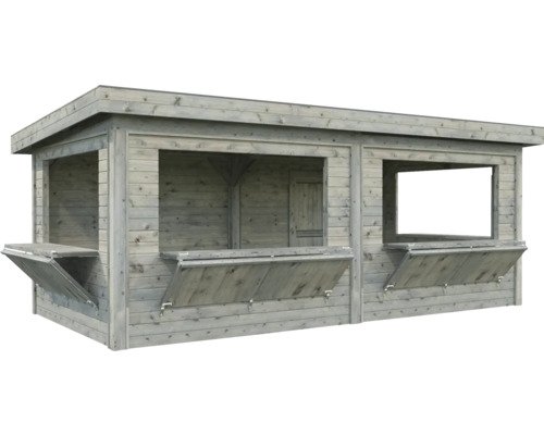 Pavillon Laube Palmako 588 x 300 cm holz grau