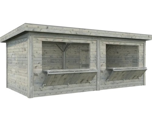 Pavillon Laube Palmako 588 x 300 cm holz grau
