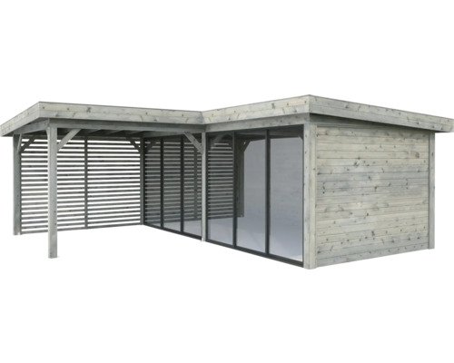 Pavillon Laube Palmako 588 x 588 cm holz grau