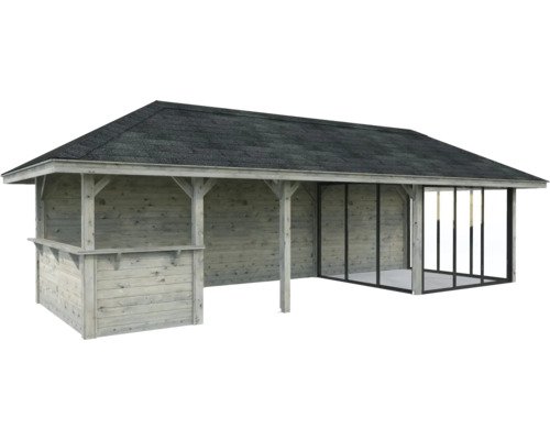 Pavillon Laube Palmako 876 x 300 mm holz grau