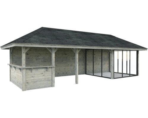 Pavillon Laube Palmako 876 x 300 mm holz grau