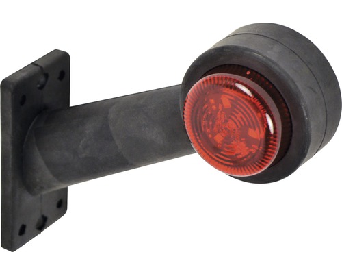 Seitenleuchte rechts LED 10-30 v rot/weiss diagonal 150 mm