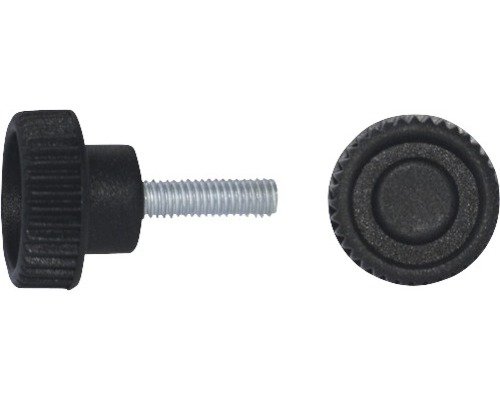Rändelgriffschraube Ø 32 mm M10x20 schwarz, 20 Stück