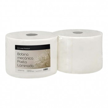 Bobina de papel industrial ecologica de 2 capas