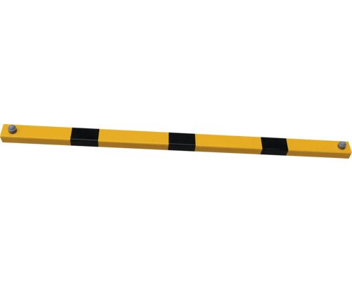 Querholm Stahlrohr 60 mm x 40 mm für Schutzgeländer zum Aufdübeln injkl. Besfestigung schwarz-gelb L = 800 mm