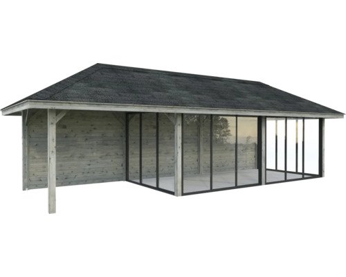 Pavillon Laube Palmako 876 x 300 mm holz grau