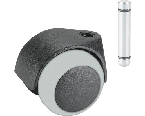 Transport-Geräte-Doppelrolle Tarrox bis 30 kg 40 x 54 mm mit 8 mm Stift