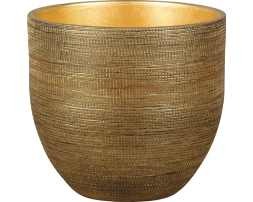 Übertopf Passion for Pottery Le Havre Ø 39 cm H 35 cm gold braun
