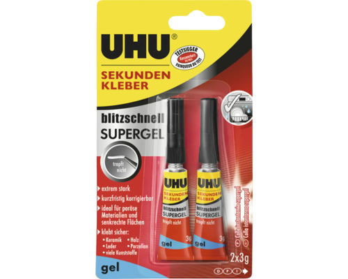 Uhu Sekundenkleber Gel 2 x 3g