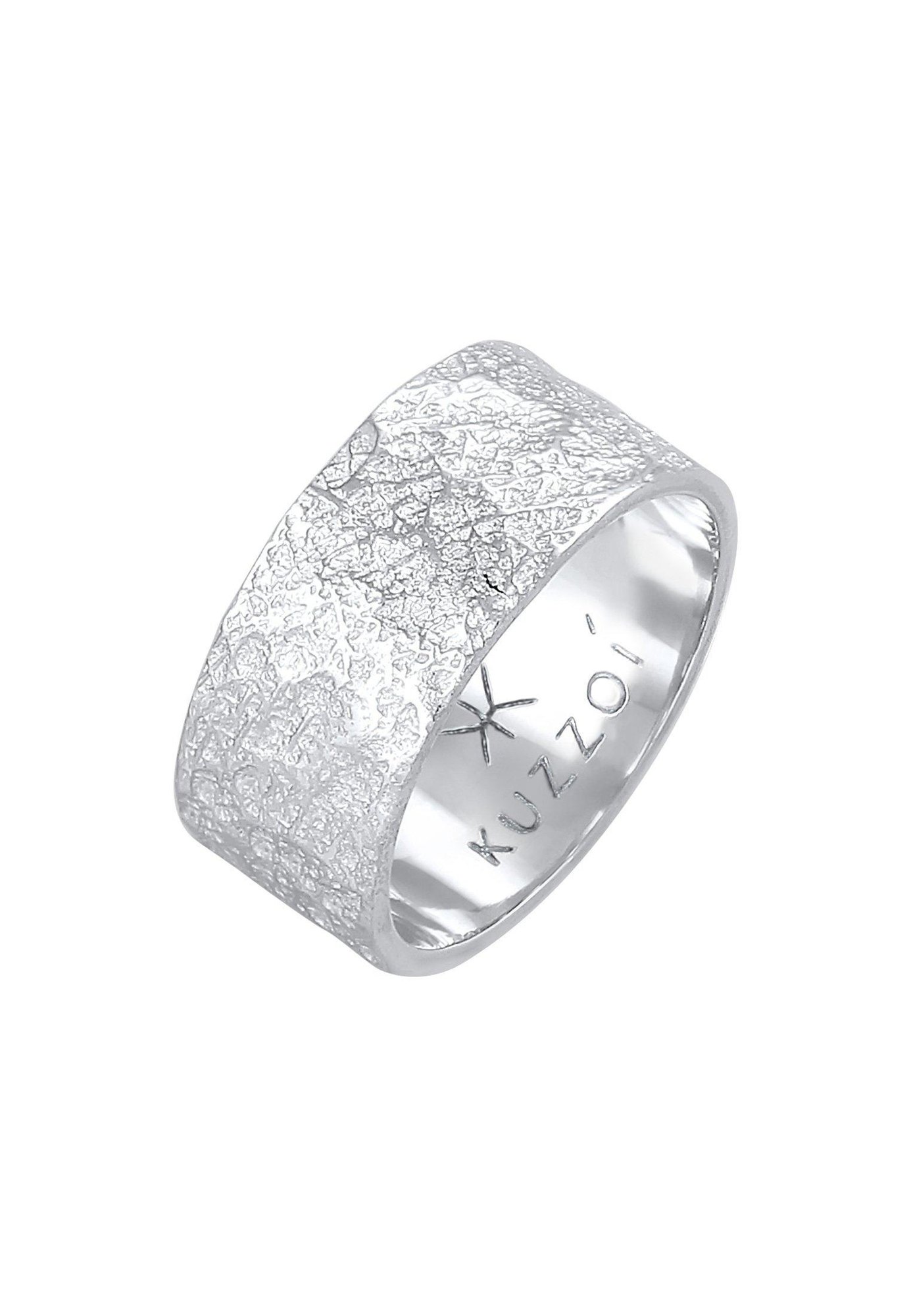 Ring Bandring Organic Struktur 925 Silber