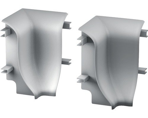 Prinz Innenecken für Sockelleiste geschäumt silbergrau 48 mm