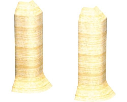 Prinz Aussenecken für Hartschaum-Sockelleiste Ahorn 60 mm