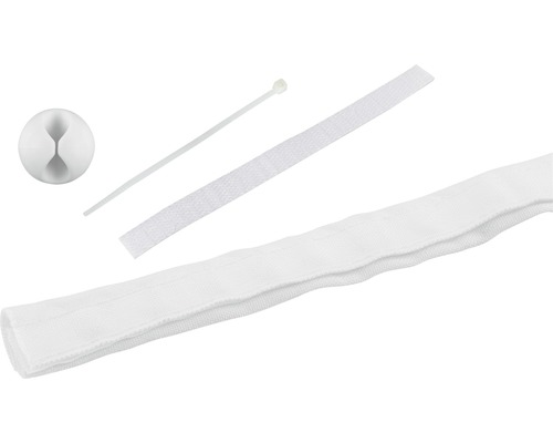 Kabelschlauch mit Klettverschluss Fast Cover weiss 1.8 m